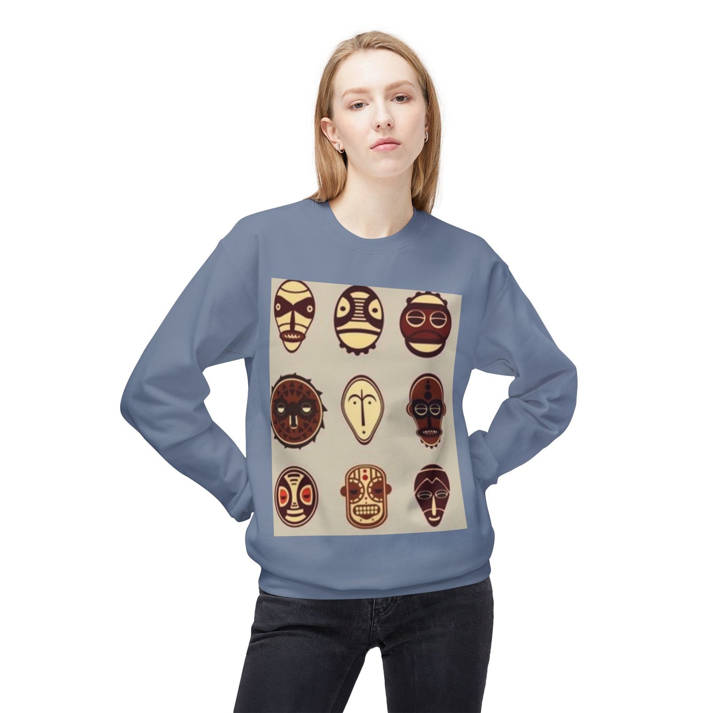 Artistic Horse Illustration Fleece Crewneck Sweatshirt - Unisex