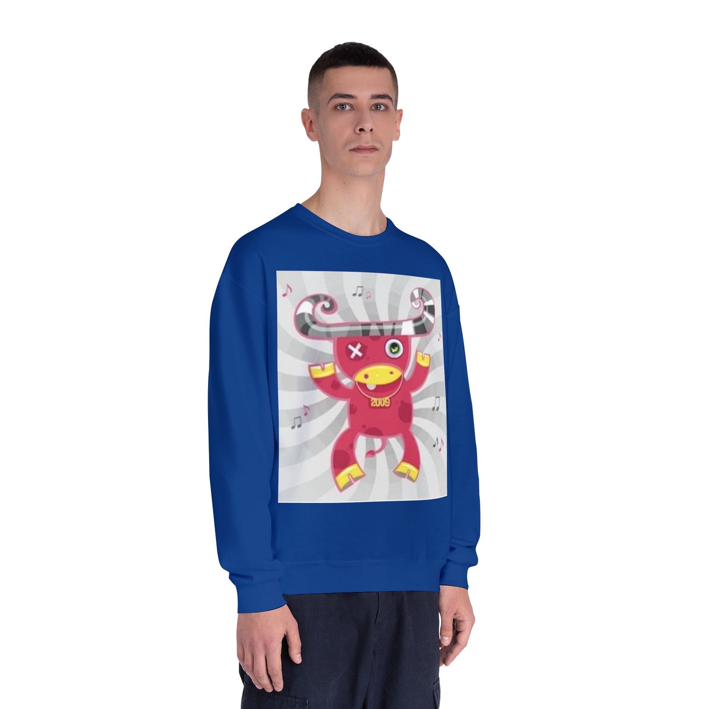 Fun Cartoon Monster Crewneck Sweatshirt - Unisex