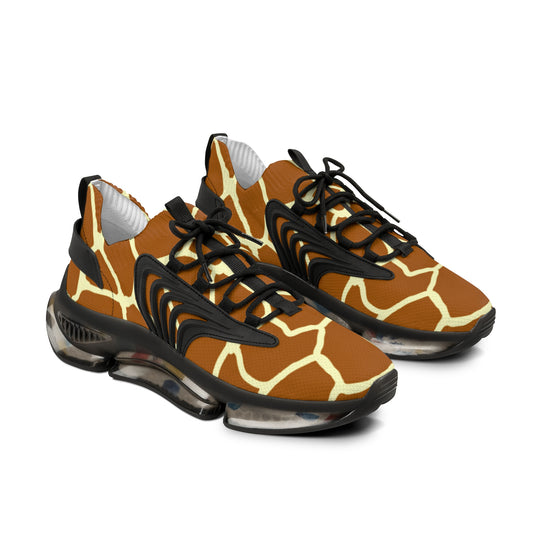 Giraffe Print Mesh Sneakers - Trendy Animal Style for Casual Outings