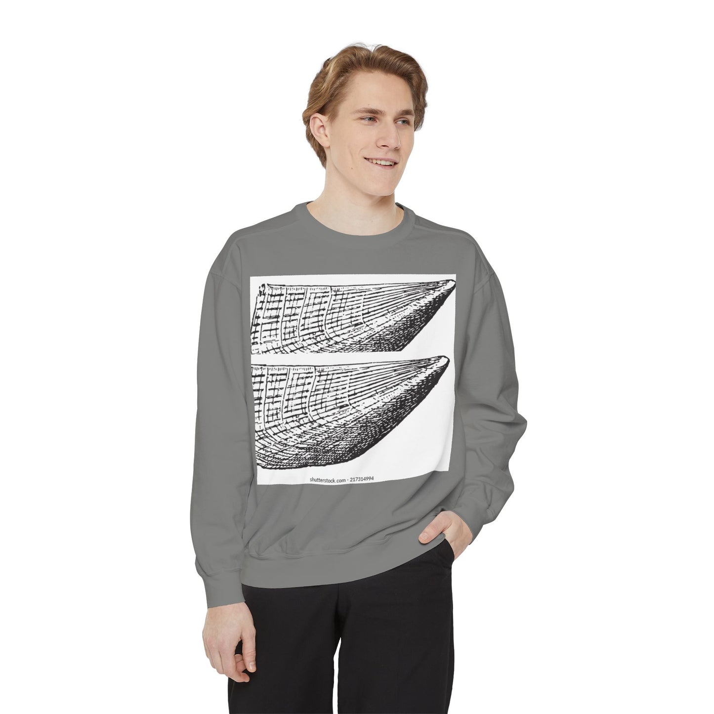 Graphic Unisex Garment-Dyed Sweatshirt | Nautical Design for Ocean Lovers