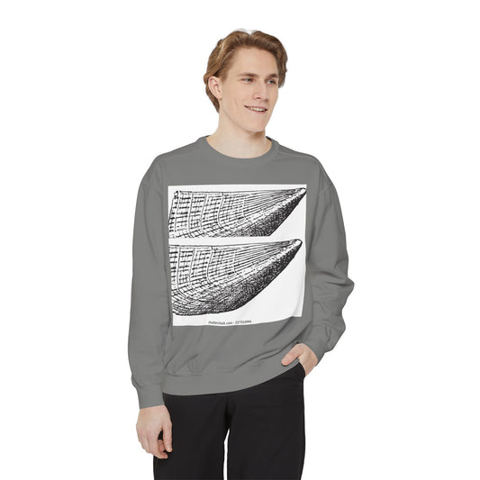 Graphic Unisex Garment-Dyed Sweatshirt | Nautical Design for Ocean Lovers