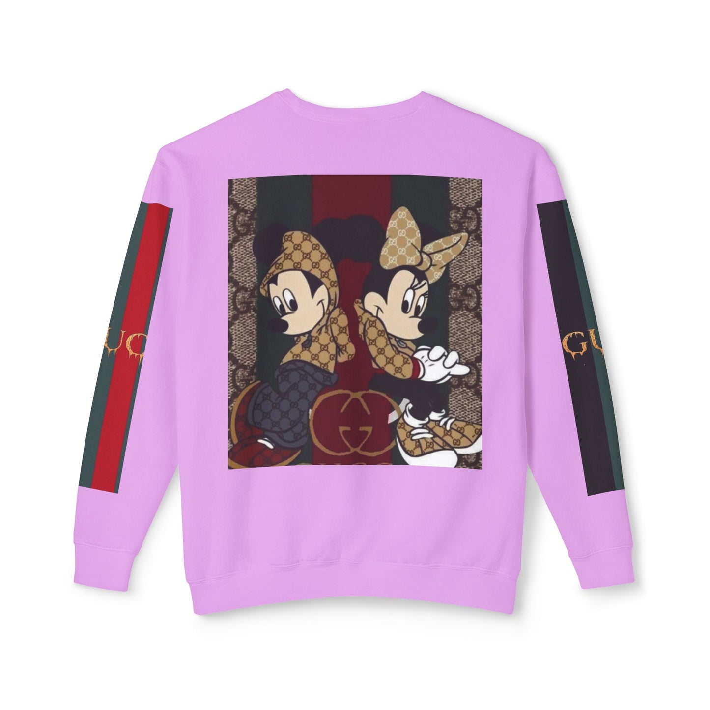 Gucci Inspired Unisex Crewneck Sweatshirt with Mickey & Minnie Design