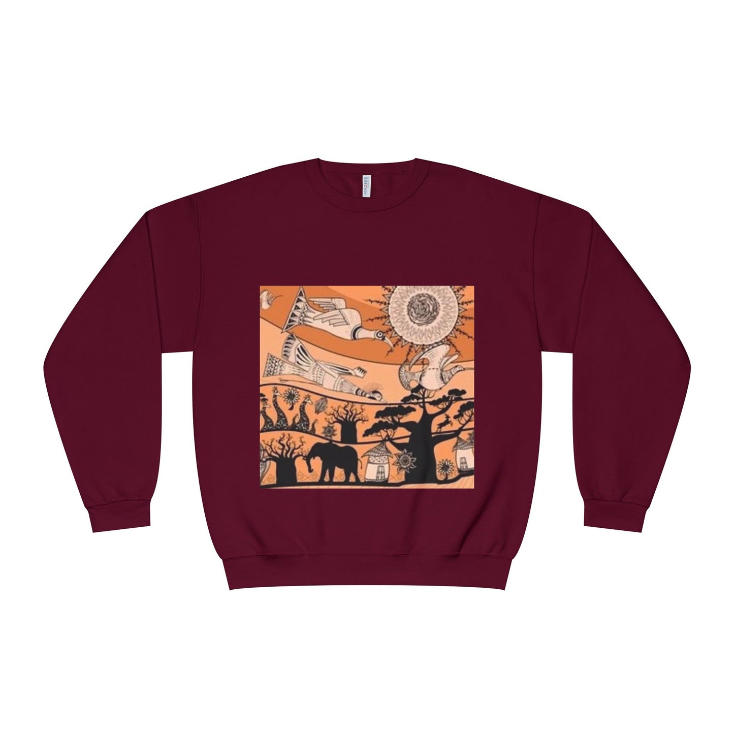 Bohemian Artistic Crewneck Sweatshirt | Nature & Sun Design