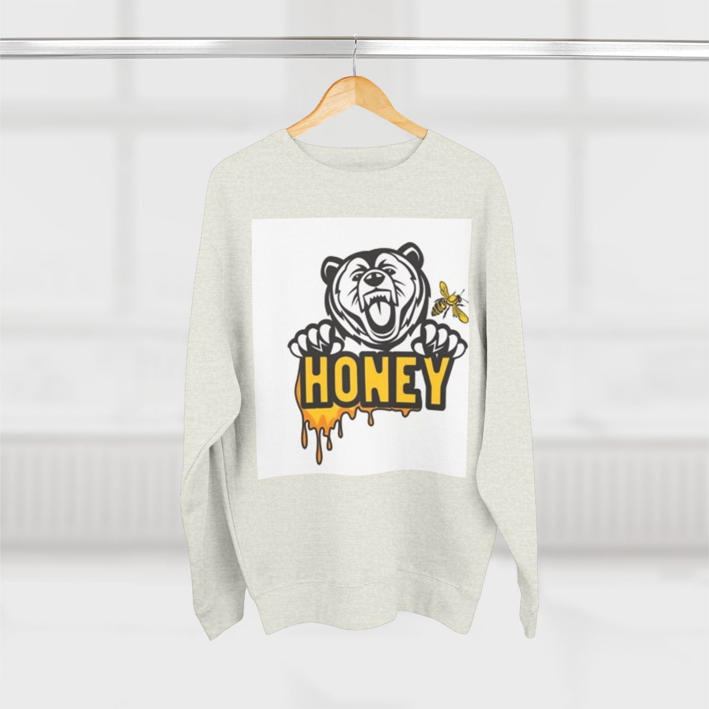 Honey Bear Unisex Crewneck Sweatshirt - Cozy and Fun Gift for Animal Lovers