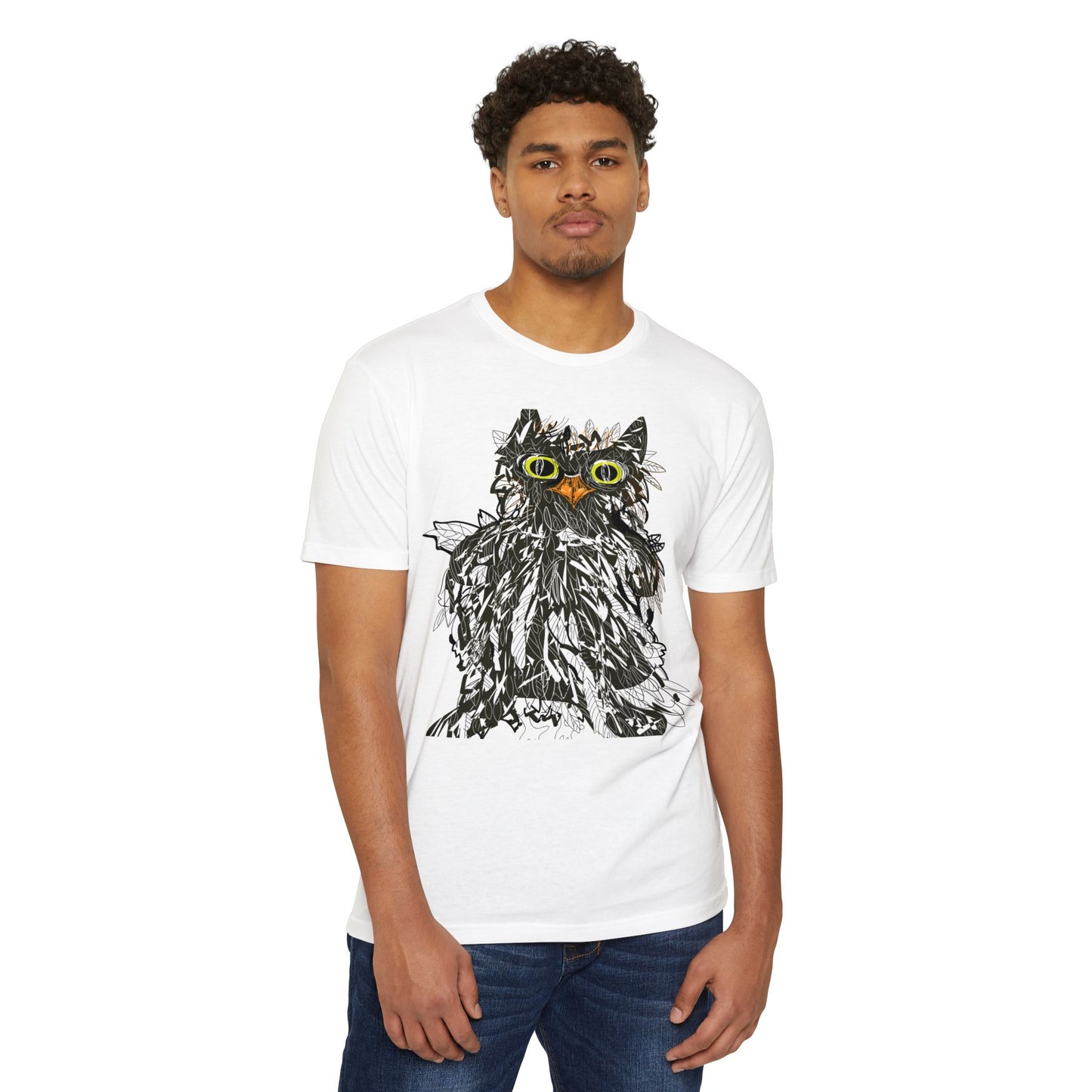 Whimsical Cat Graphic Unisex T-Shirt - Fun & Artsy Apparel