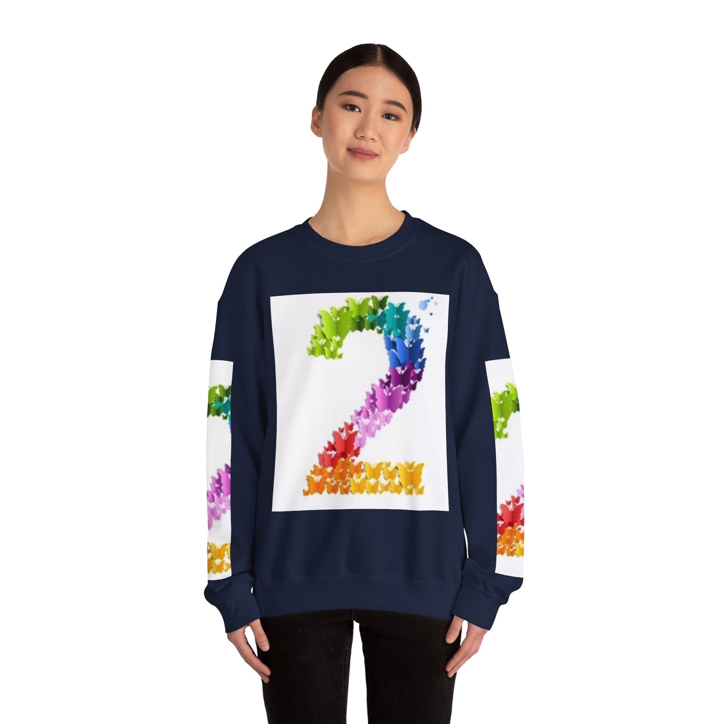 Colorful Floral Number 2 Sweatshirt for Celebrations