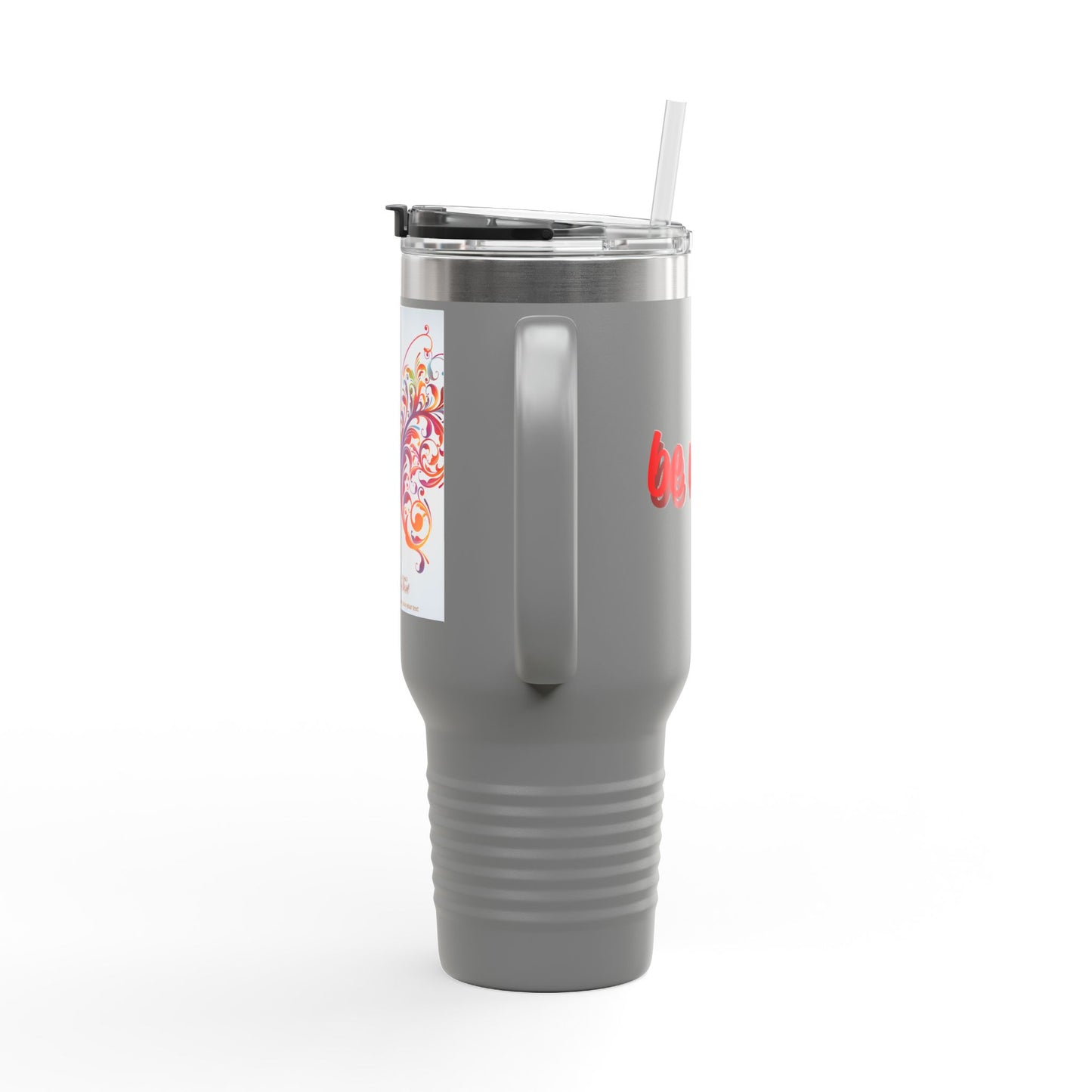 Elegant Insulated Travel Mug | 40oz with Nature-Inspired Design