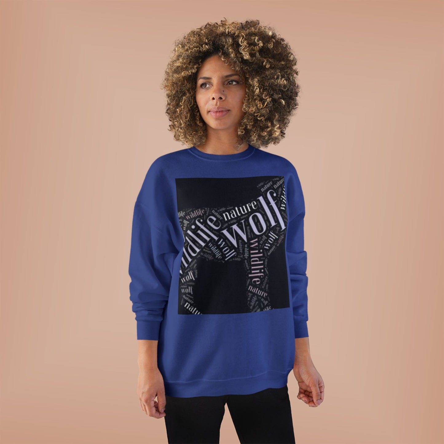 Unisex Eco-Friendly Wolf Graphic Crewneck Sweatshirt - Nature Lover Gift