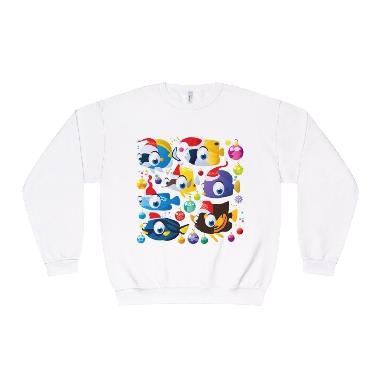 Whimsical Colorful Crewneck Sweatshirt – Fun Cartoon Design