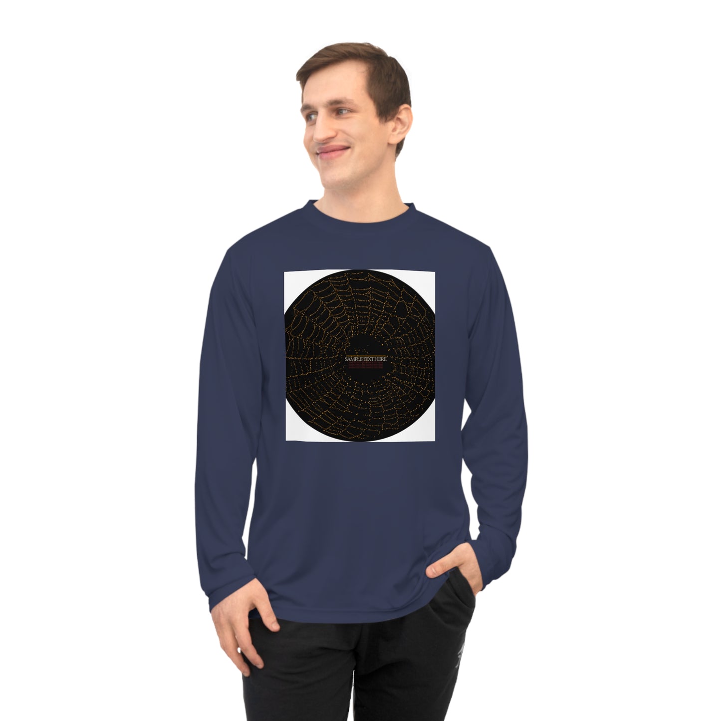 Unisex Performance Long Sleeve Shirt - Spider Web Design for Active Lifestyle