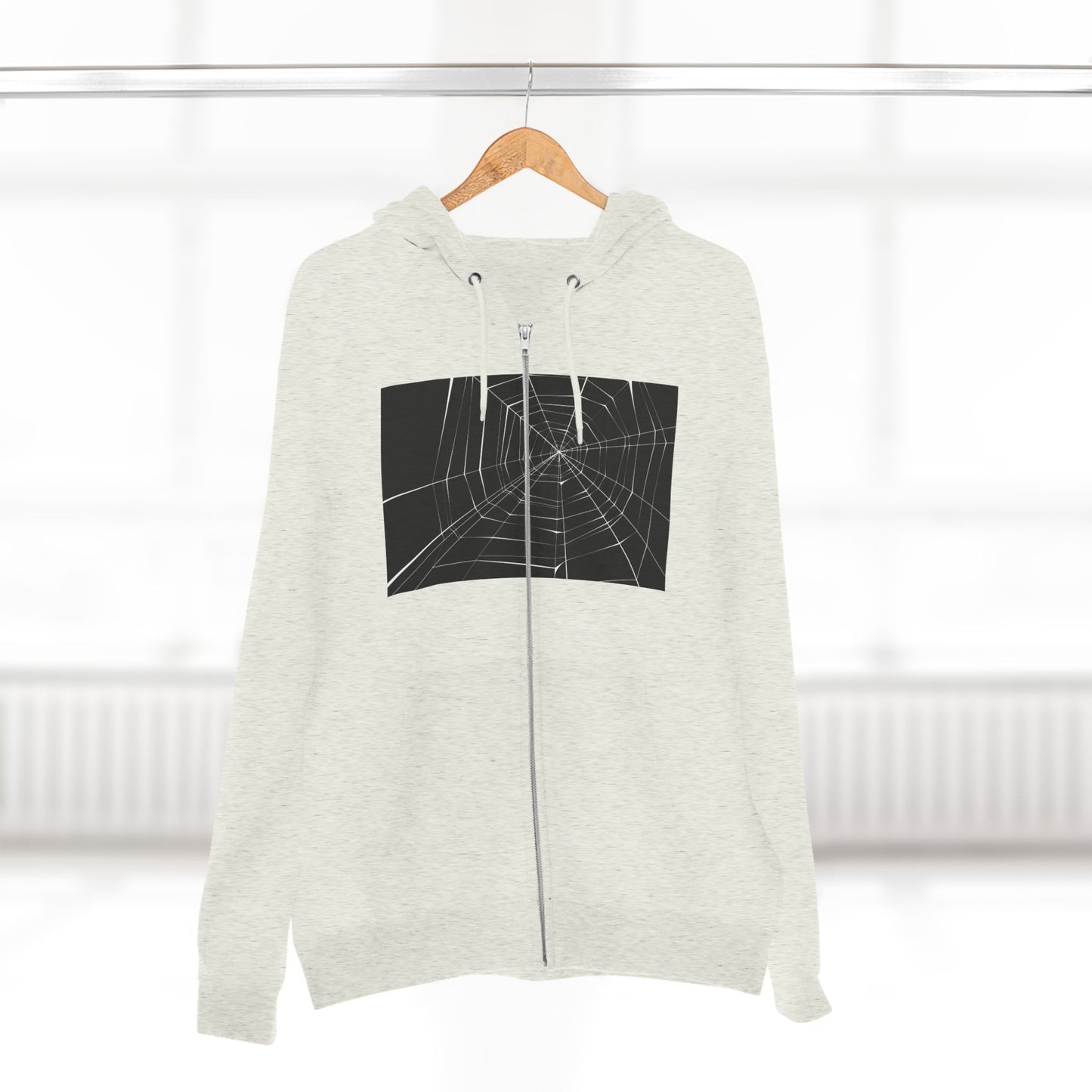 Sleek Spiderweb Unisex Zip Hoodie – Perfect for Halloween or Casual Wear