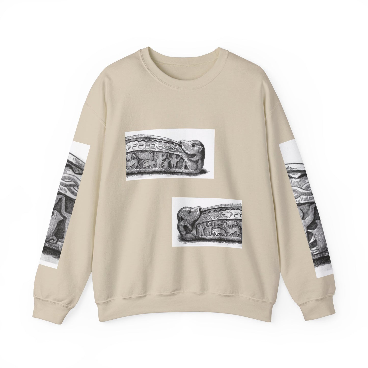 Artistic Unisex Heavy Blend™ Crewneck Sweatshirt - Vintage-Inspired Graphic Design
