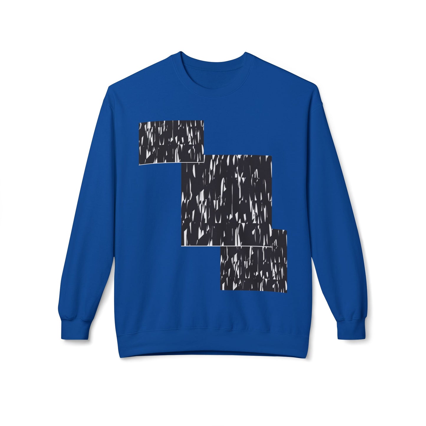 Modern Abstract Fleece Crewneck Sweatshirt - Cozy Unisex Apparel