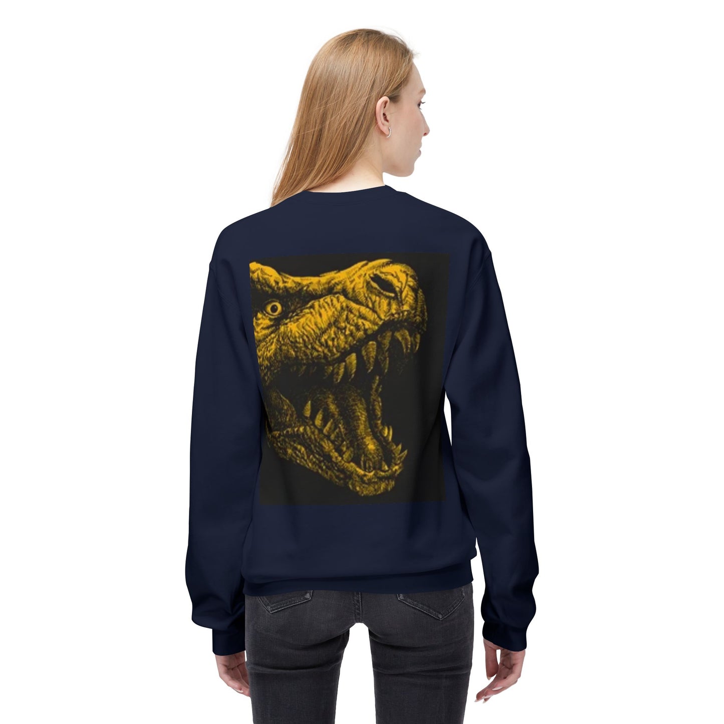 Unisex Dinosaur Graphic Sweatshirt - Cozy Midweight Crewneck