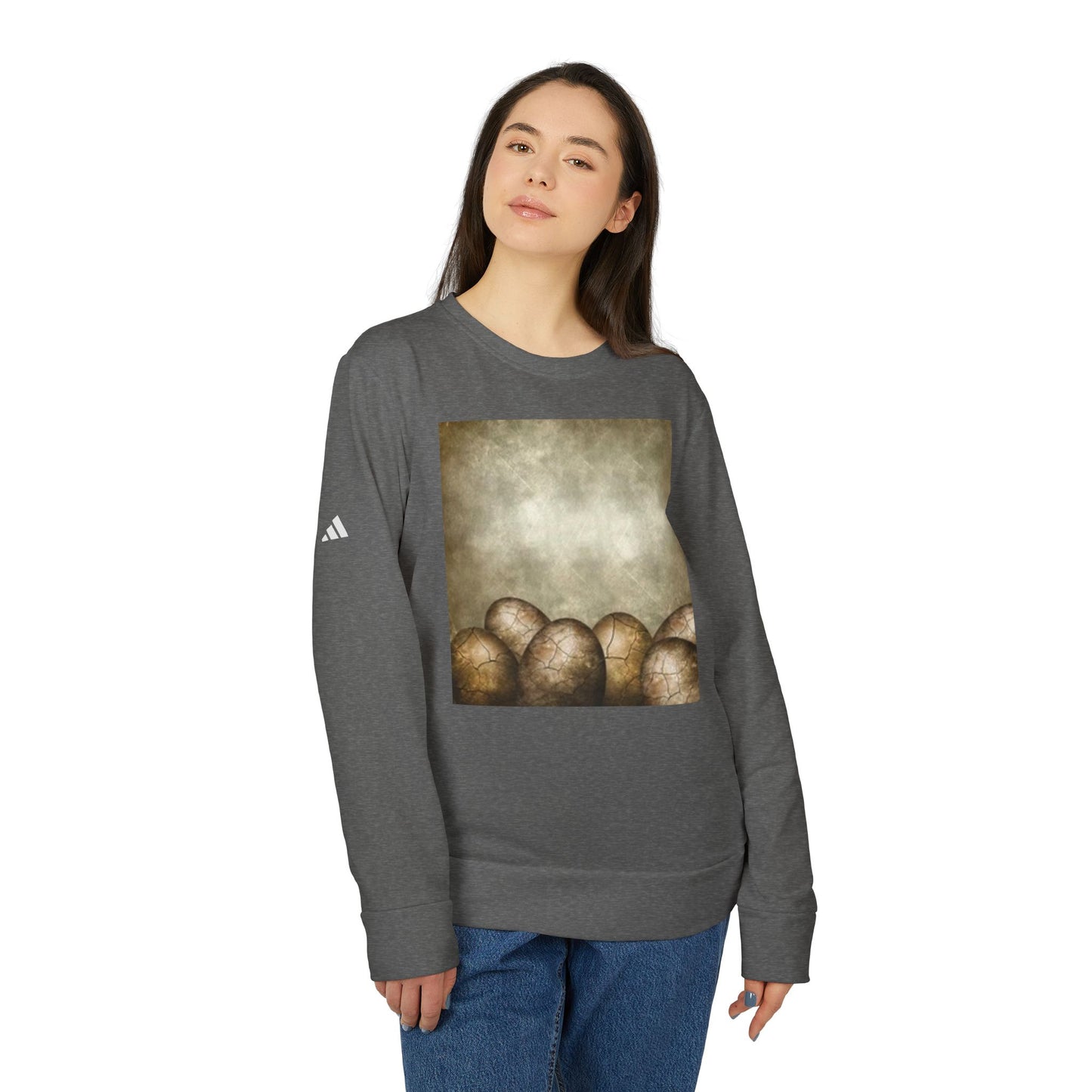 Cozy Artistic Egg Design Unisex Fleece Crewneck Sweatshirt