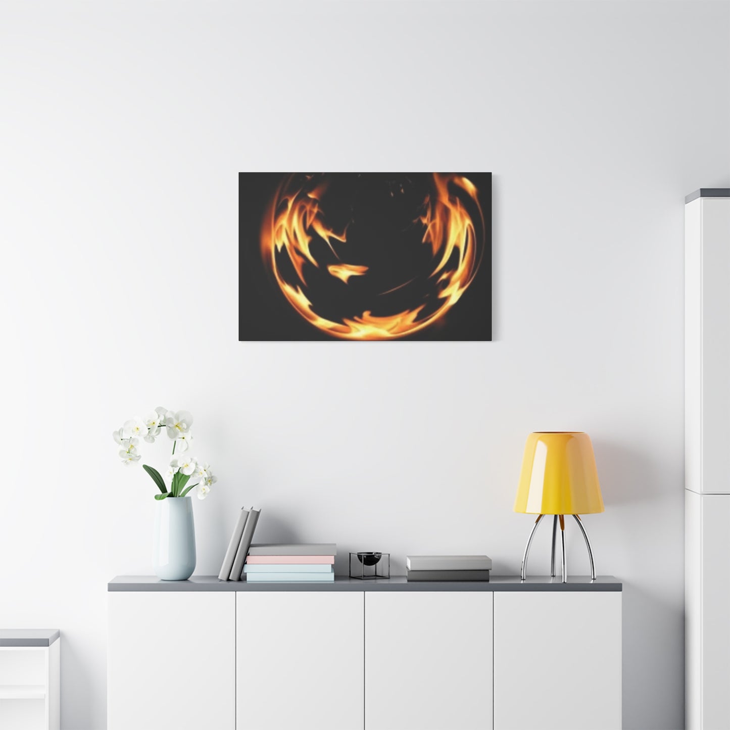 Fire Swirl Matte Canvas Art - Stretched 1.25" Gallery Wrap