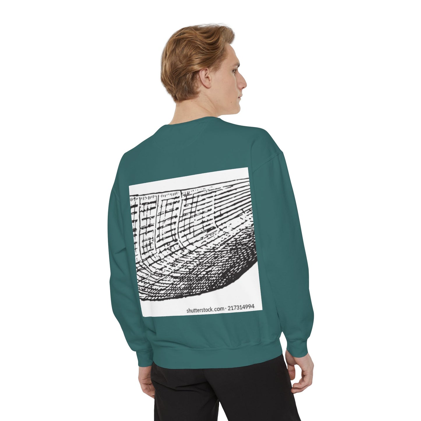 Graphic Unisex Garment-Dyed Sweatshirt | Nautical Design for Ocean Lovers