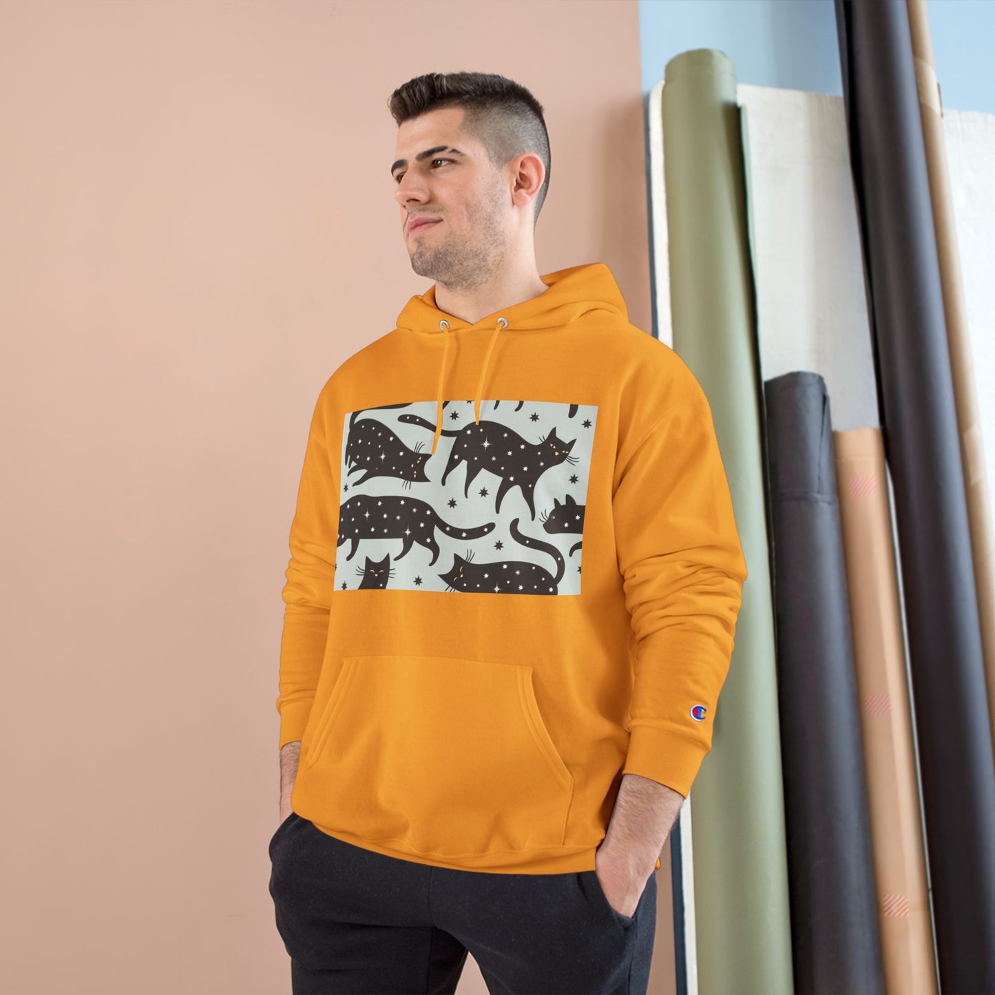 Cozy Cat Champion Hoodie - Perfect for Cat Lovers