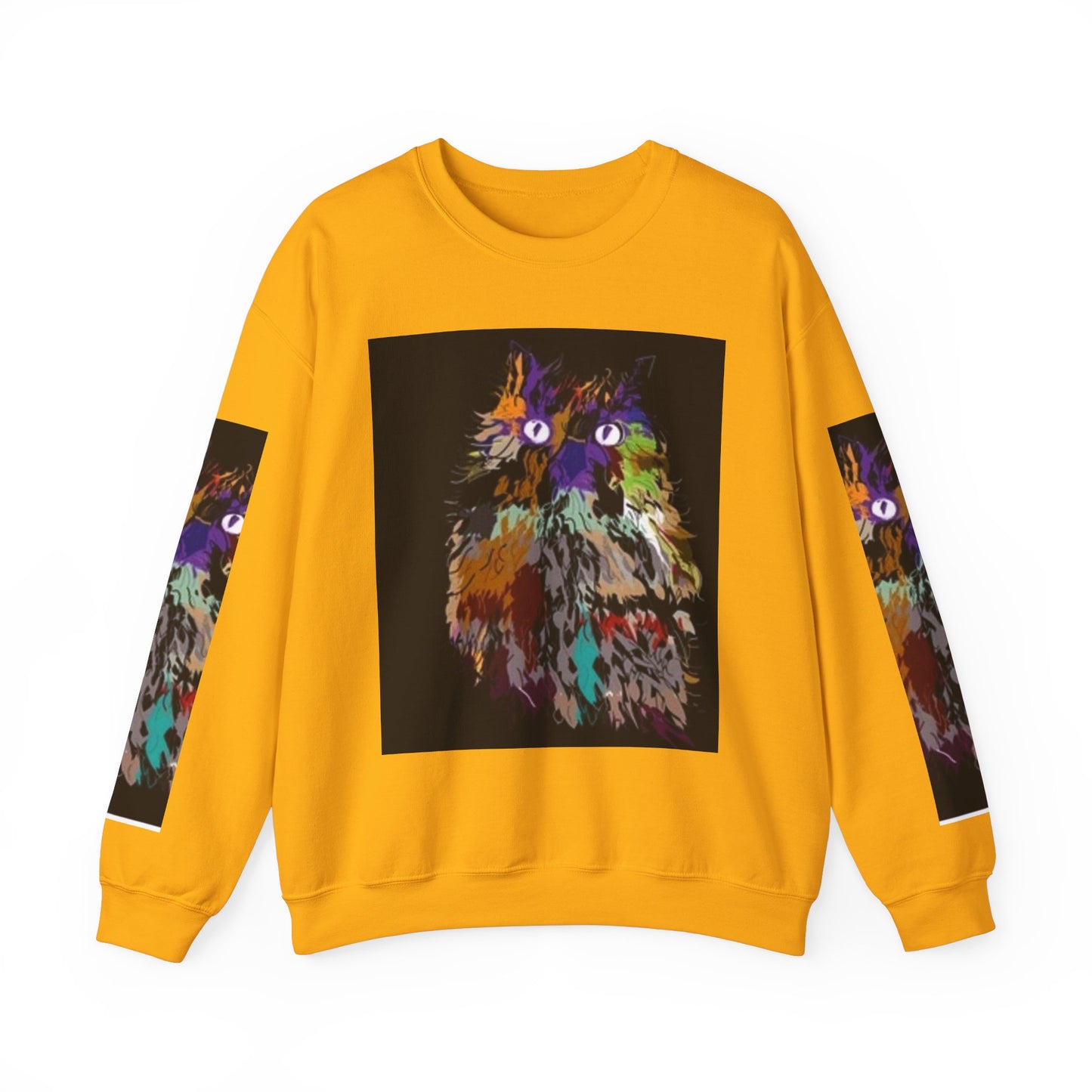 Colorful Owl Crewneck Sweatshirt - Unisex Heavy Blend™ - Cozy Art Wear for Animal Lovers