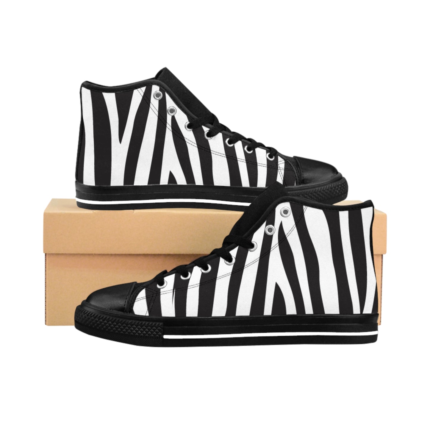 Stylish Zebra Print High-Top Sneakers for Trendy Men