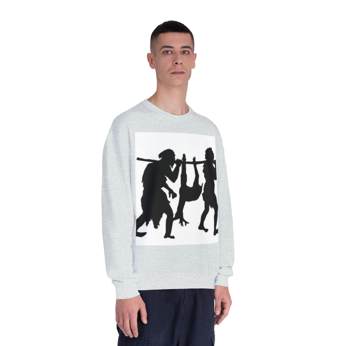 Caveman Humor Unisex Crewneck Sweatshirt - Fun Graphic Design