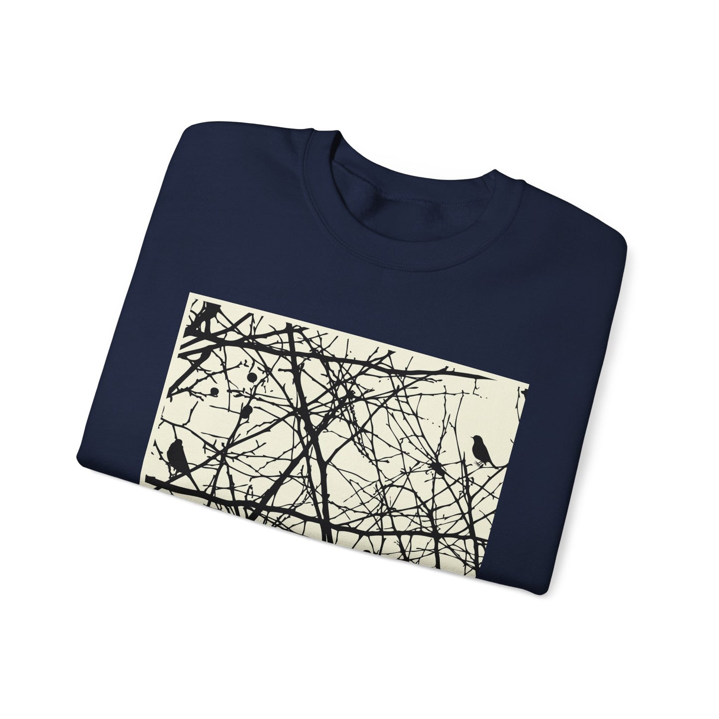 Nature-Inspired Unisex Crewneck Sweatshirt with Bird Print