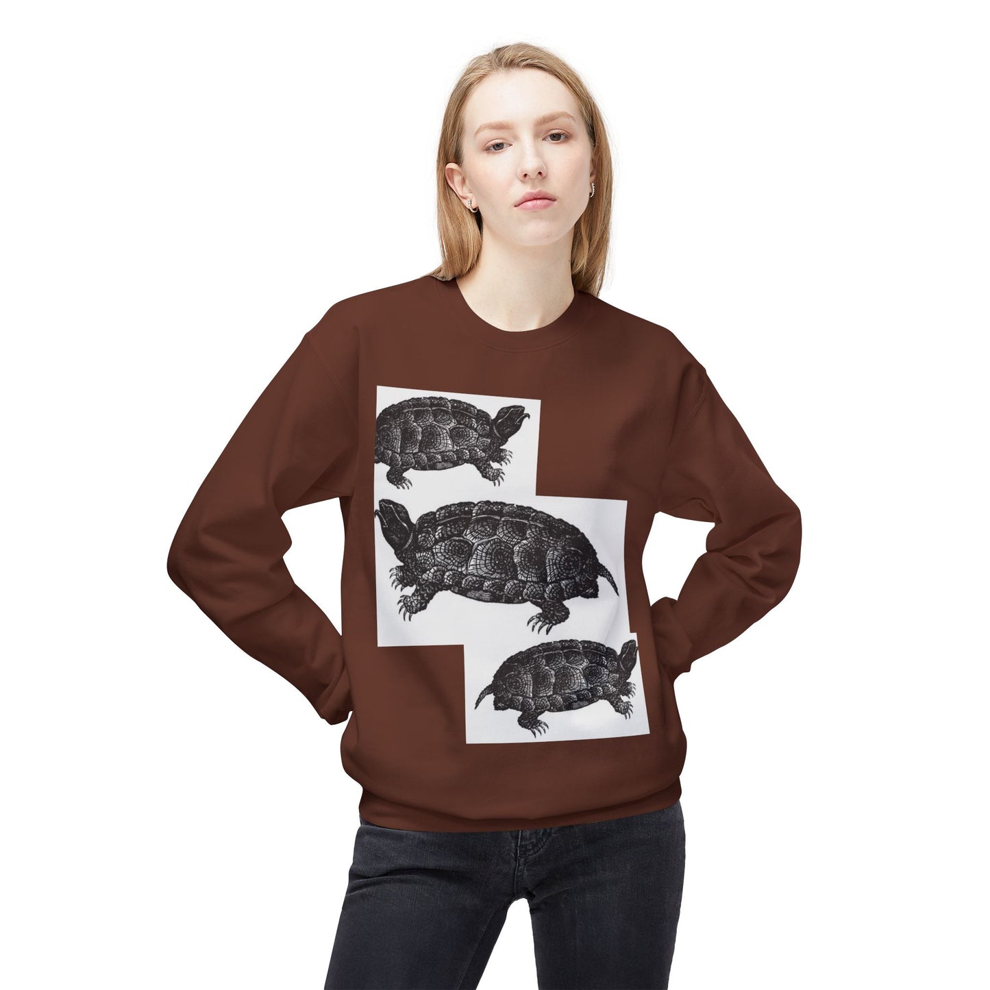 Cozy Turtle Graphic Sweatshirt - Unique Wildlife Apparel