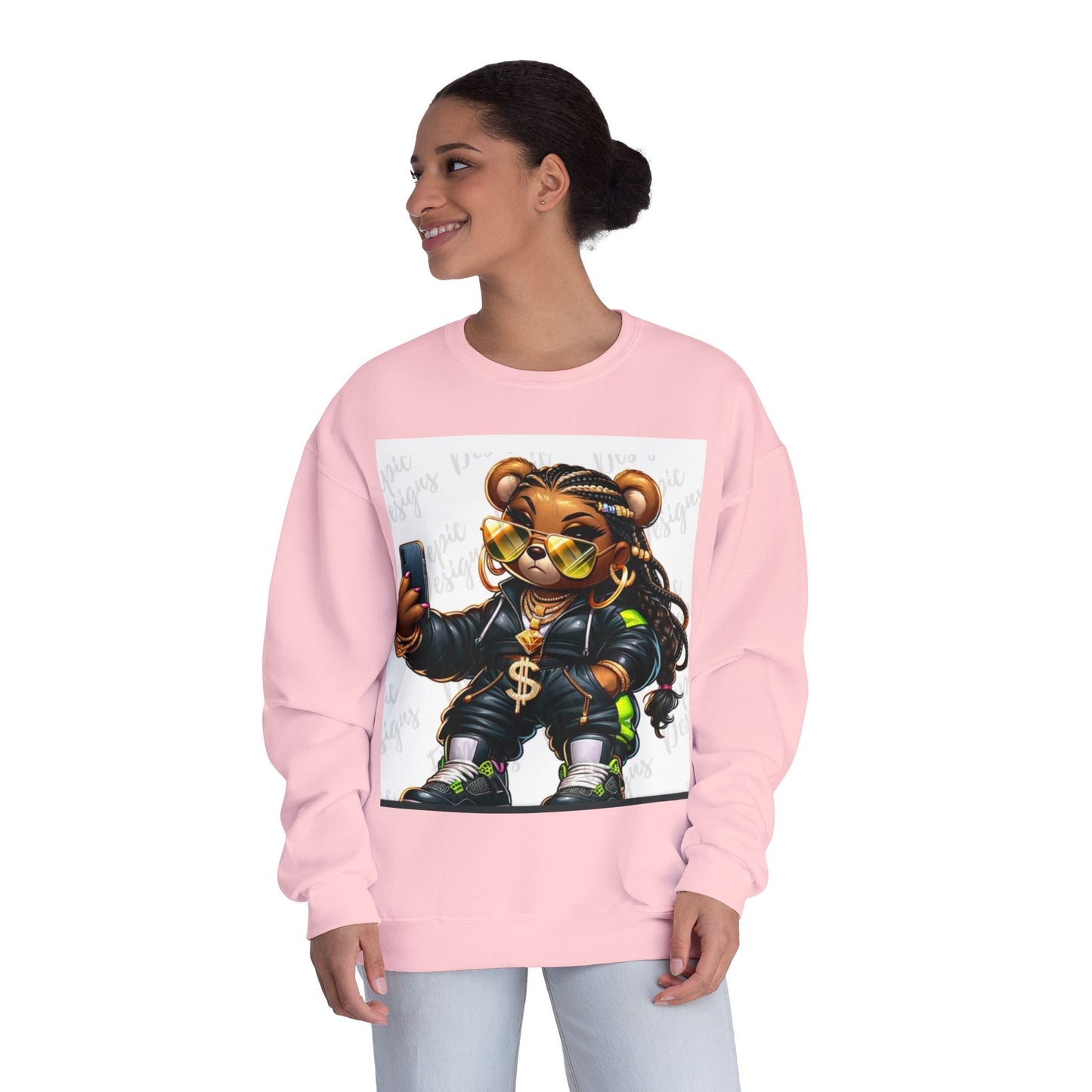 Street Style Bear Crewneck Sweatshirt - Unisex Urban Fashion