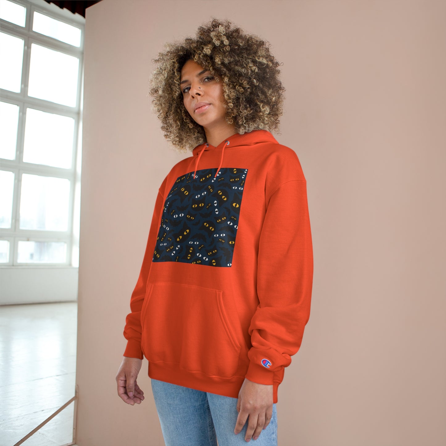 Cozy Cat-Themed Champion Hoodie for Cat Lovers