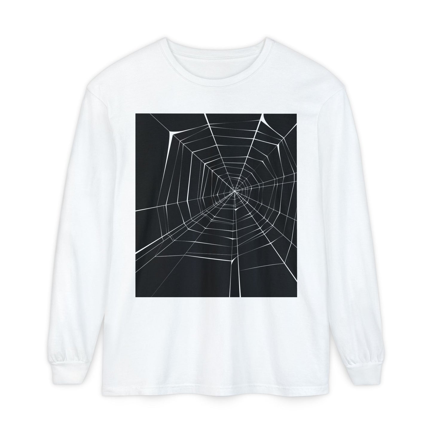 Spooky Spiderweb Long Sleeve T-Shirt - Unisex Halloween Apparel