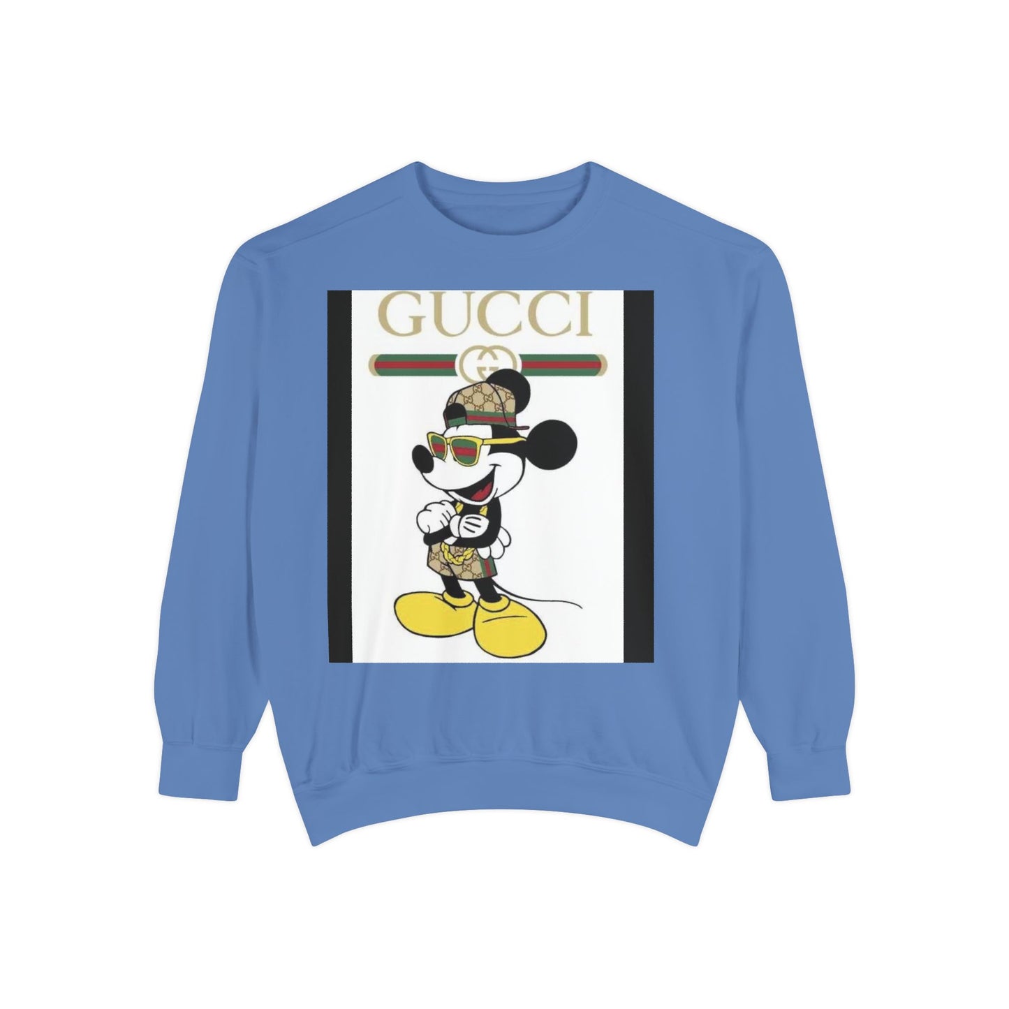 Mickey Mouse Gucci Streetwear Sweatshirt - Unisex Garment-Dyed