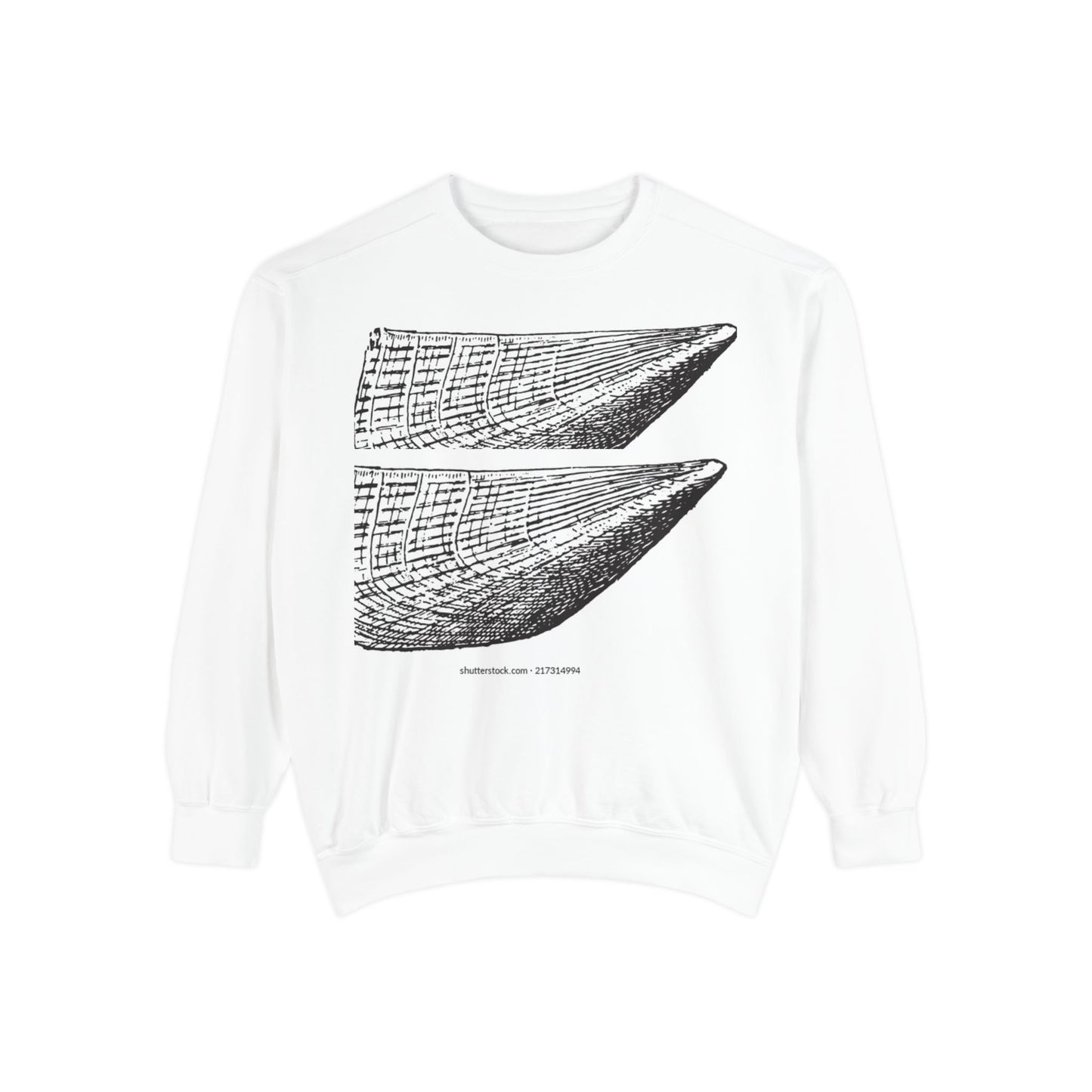 Graphic Unisex Garment-Dyed Sweatshirt | Nautical Design for Ocean Lovers
