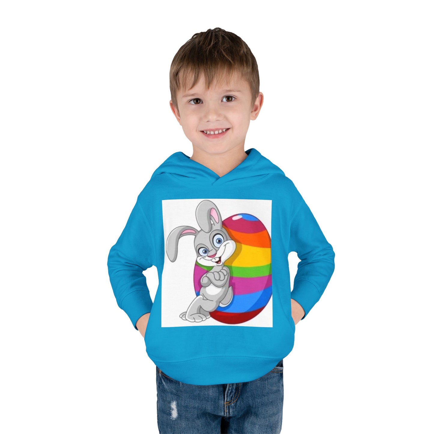 Colorful Easter Bunny Toddler Pullover Hoodie