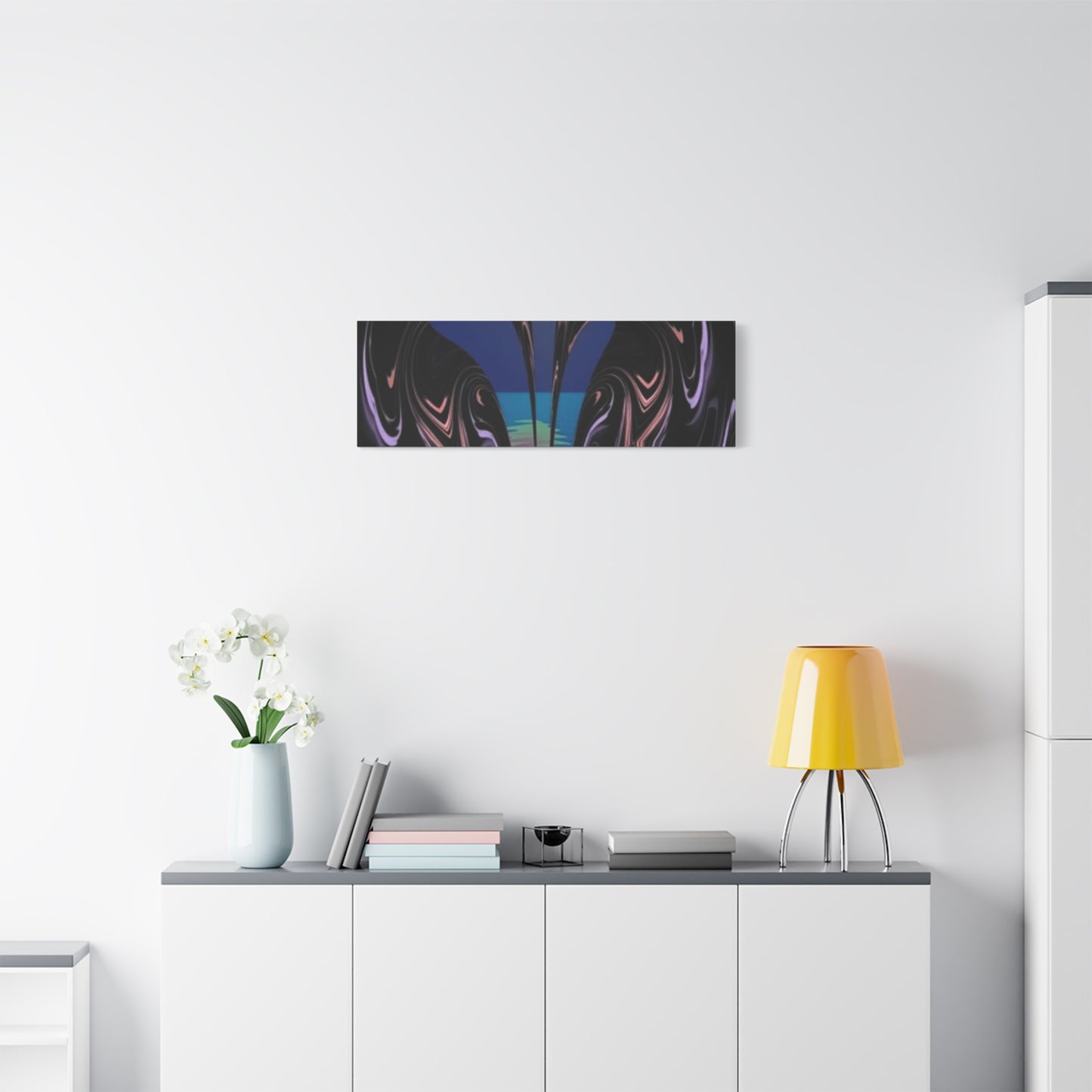Romantic Abstract Canvas Art - Heart-Shaped Design for Home Decor
