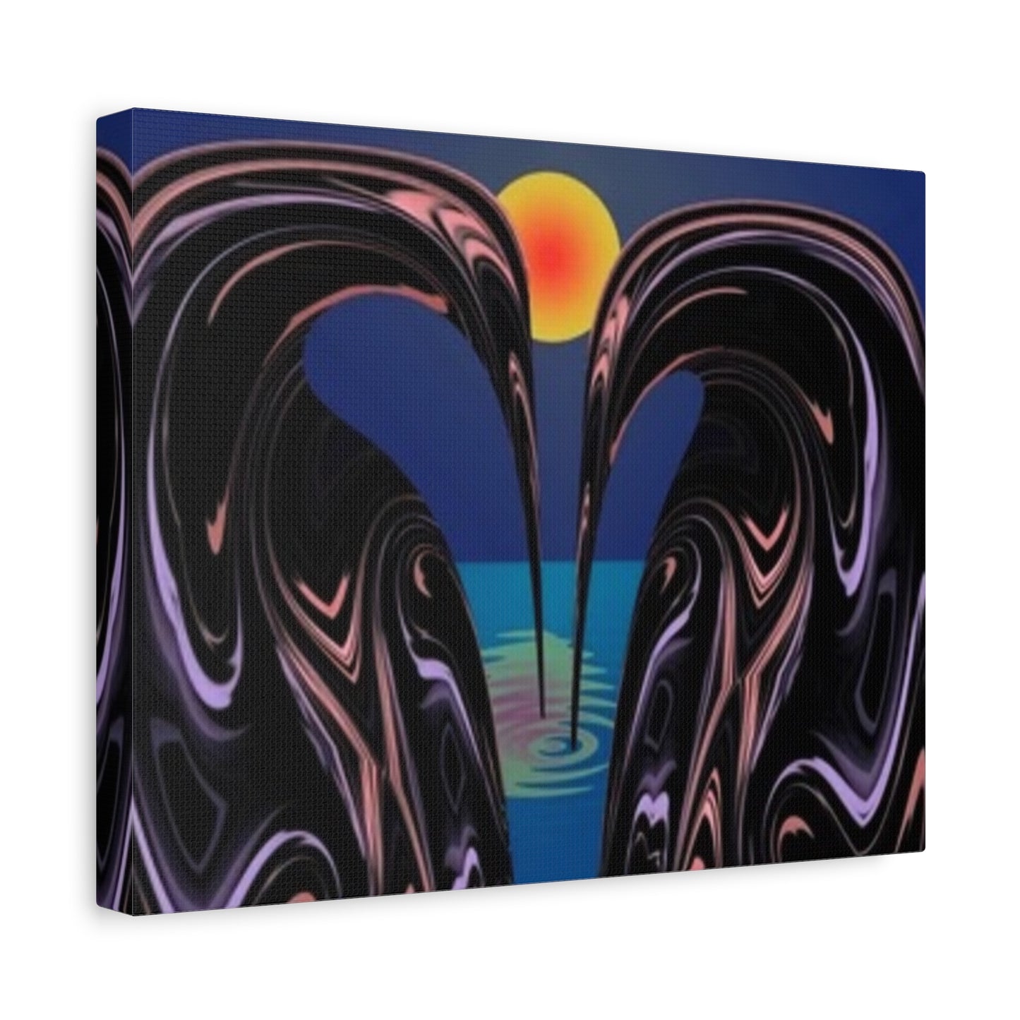 Romantic Abstract Canvas Art - Heart-Shaped Design for Home Decor