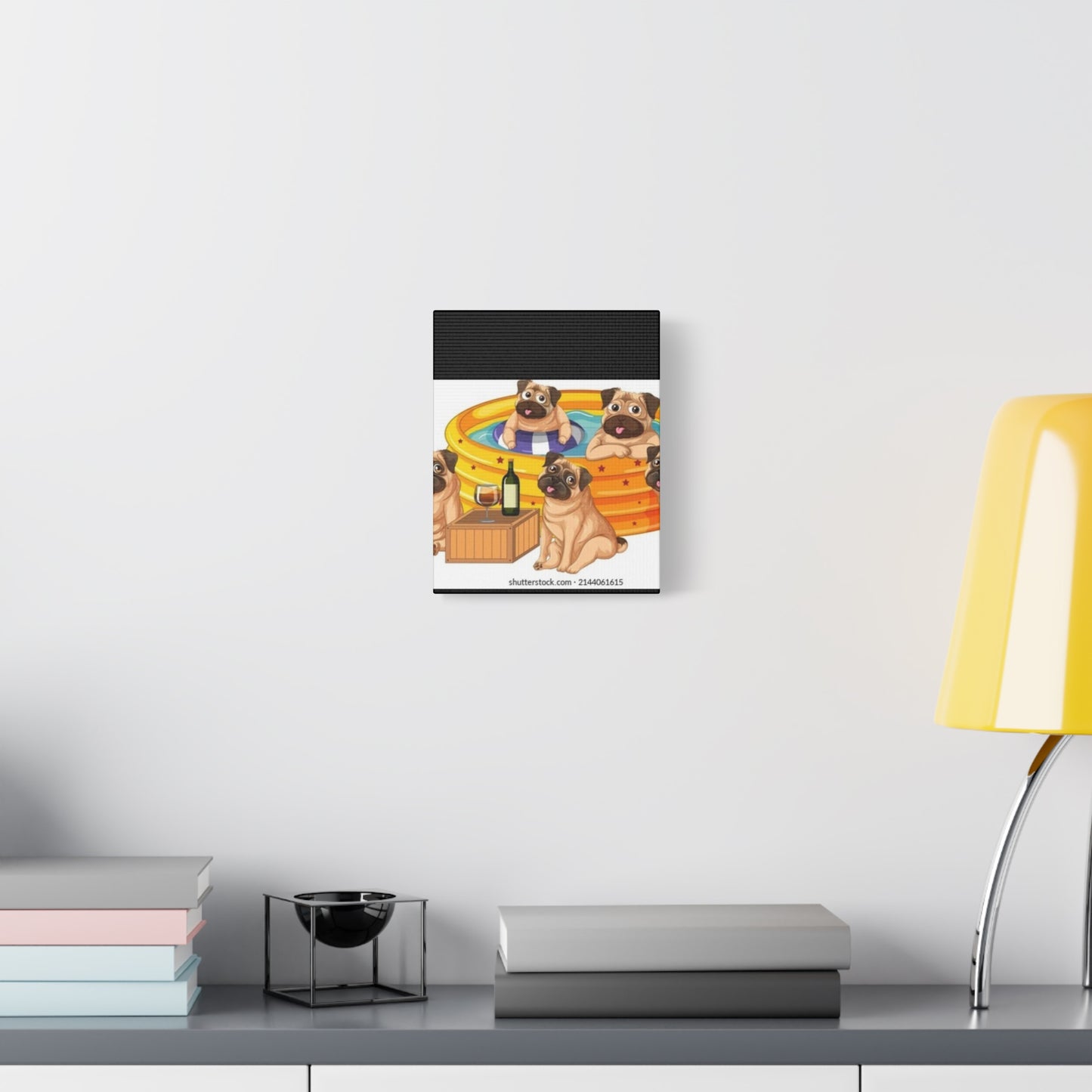 Pug Pool Party Canvas Art - Fun Pet Decor
