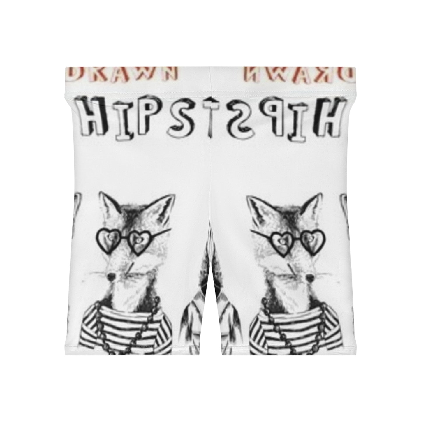 Hipster Animal Women's Biker Shorts - Cool & Trendy Workout Leggings