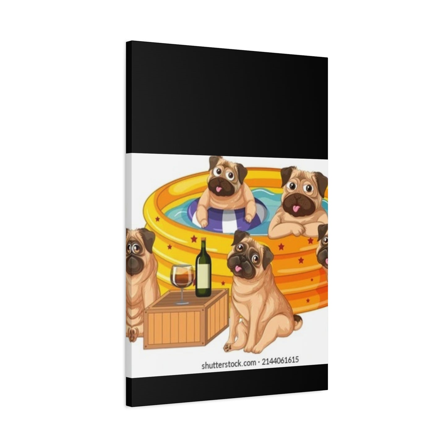 Pug Pool Party Canvas Art - Fun Pet Decor