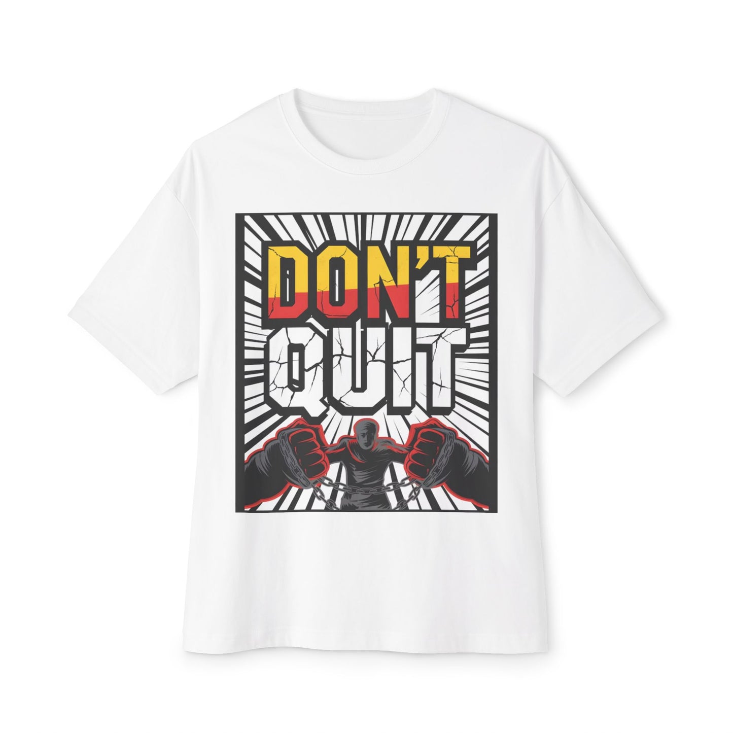 Motivational Oversized Tee - Don't Quit Graphic