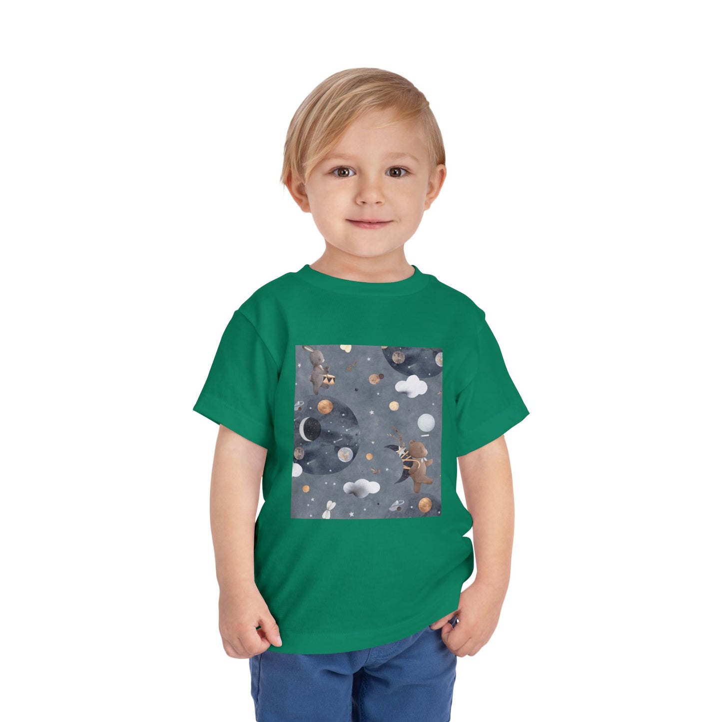 Cosmic Adventure Toddler Tee - Fun Space-Themed Short Sleeve Shirt for Kids