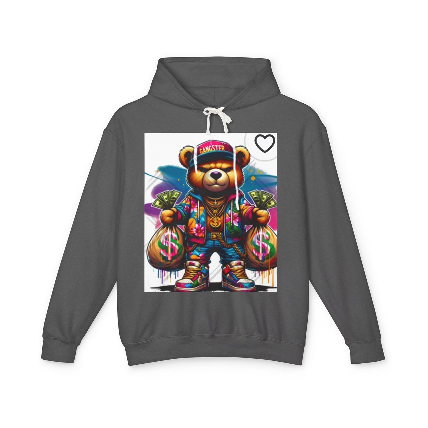 Trendy Bear Money Sweatshirt - Unisex Lightweight Hoodie for Gamers & Streetwear Fans