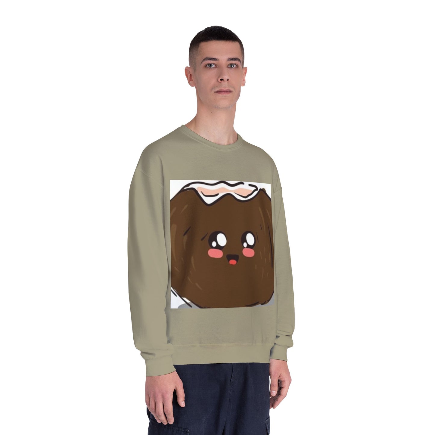 Cute Kawaii Coconut Crewneck Sweatshirt | Unisex Sweatshirt for Food Lovers