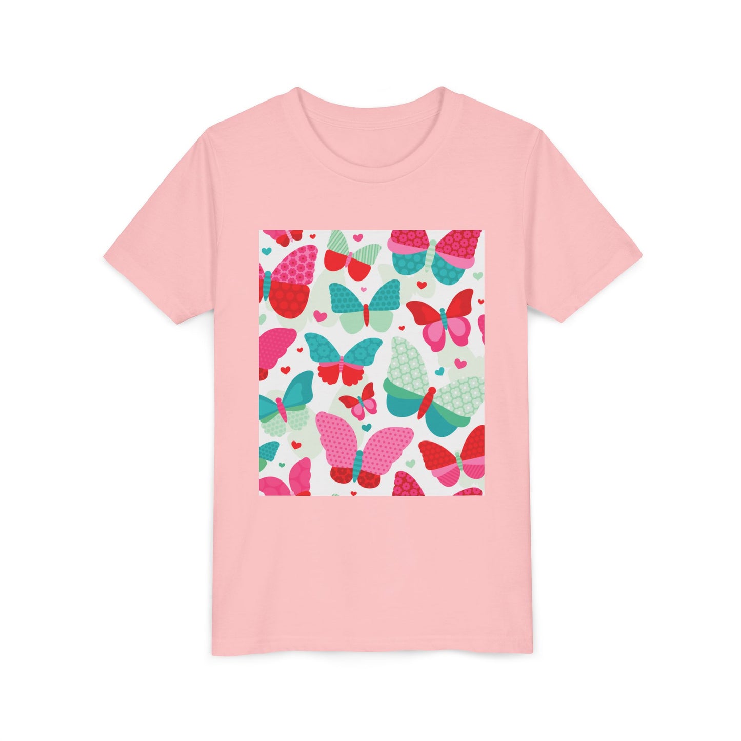 Colorful Butterfly Youth Short Sleeve Tee - Fun & Playful Design for Spring Celebrations