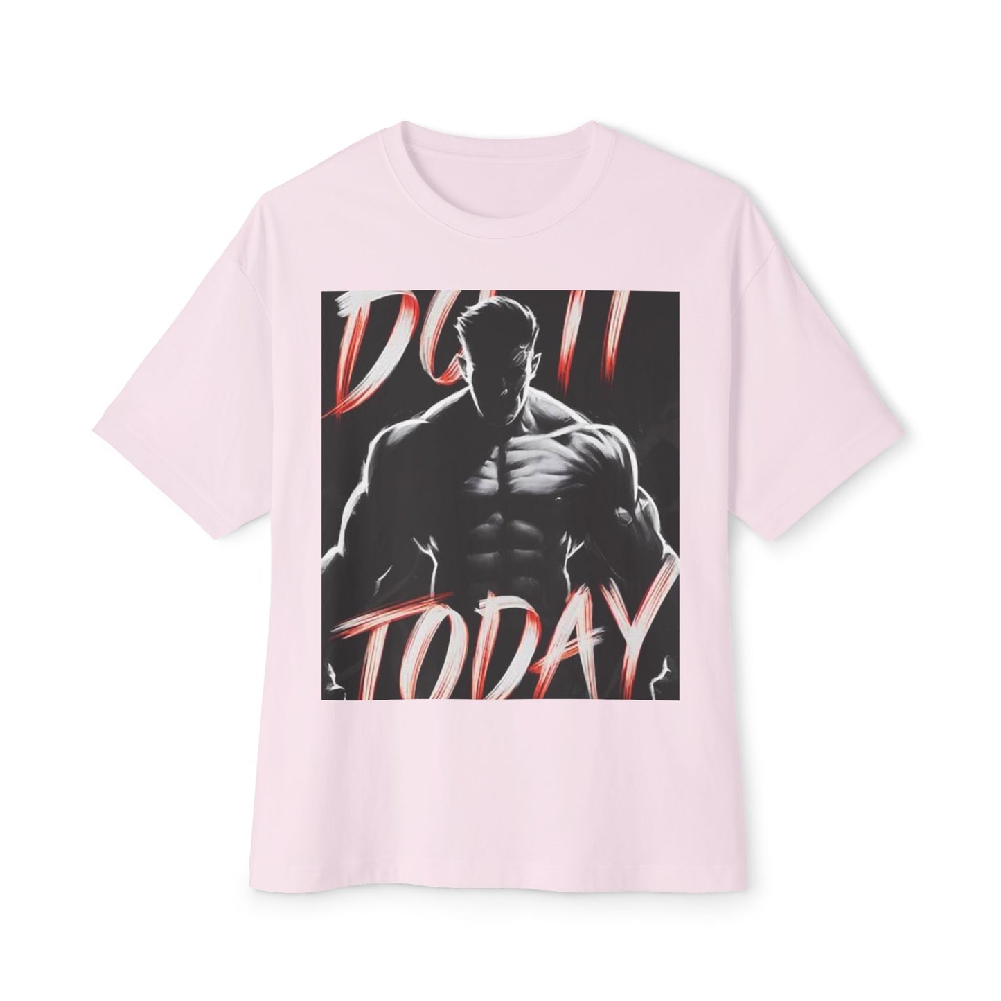 Motivational Oversized Boxy Tee - 'Do It Today' Graphic Tee for Fitness Enthusiasts