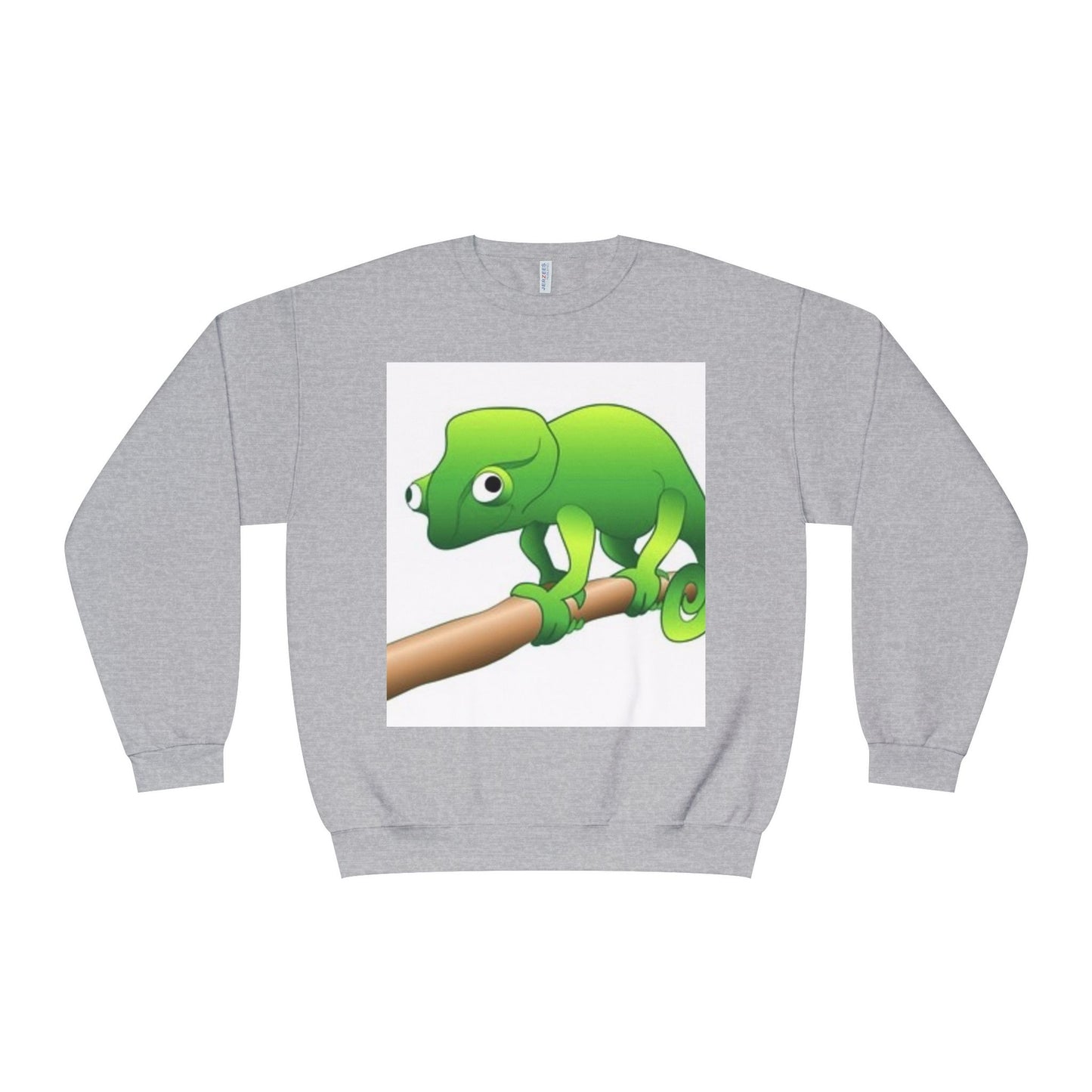 Charming Green Chameleon Sweatshirt - Cozy Unisex Crewneck for Nature Lovers