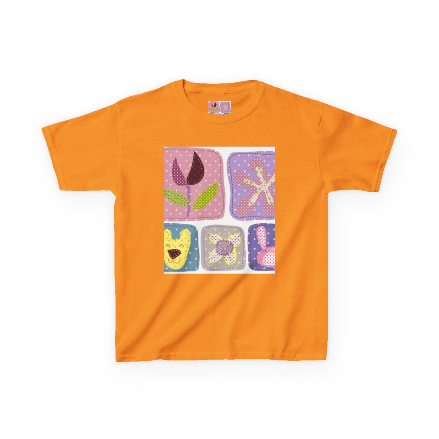 Colorful Kids’ Heavy Cotton™ Tee with Playful Patterns