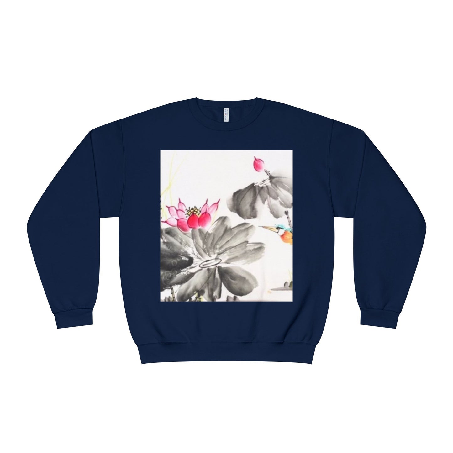 Lotus Blossom Unisex Crewneck Sweatshirt - Cozy Botanical Art Design