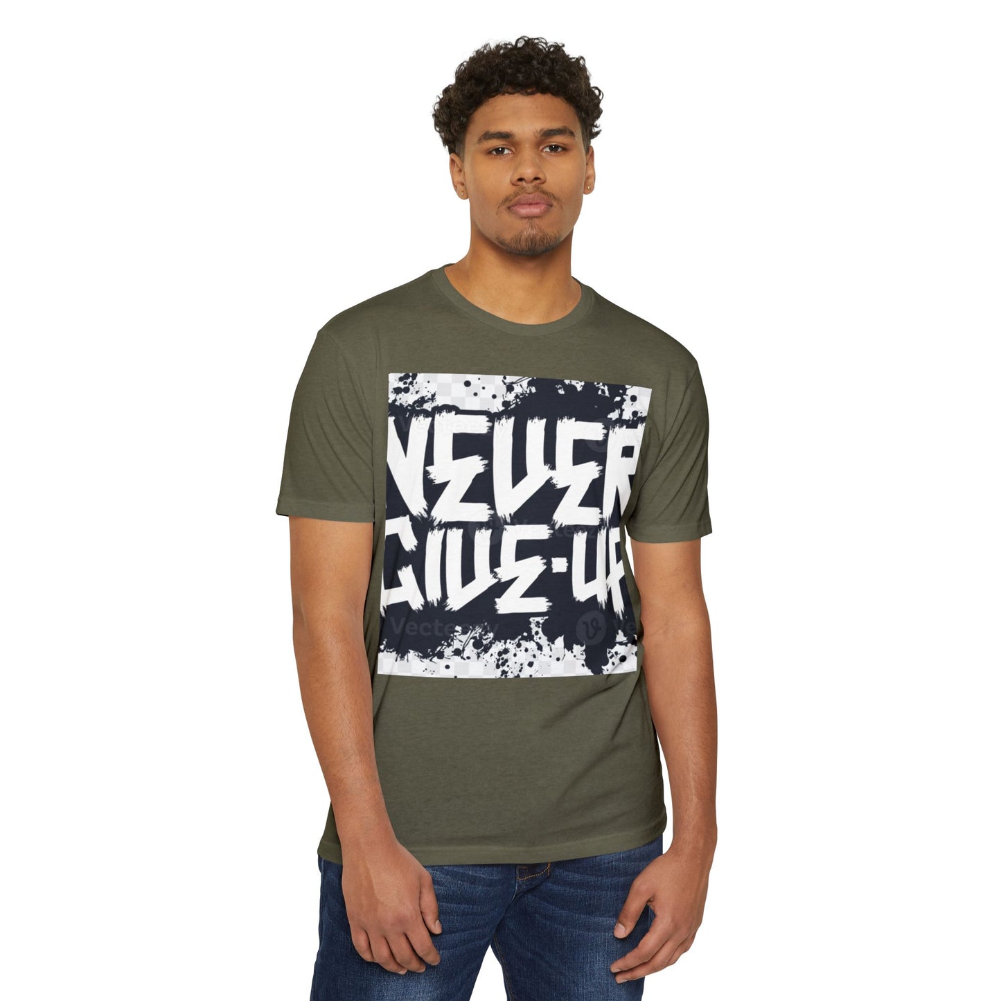 Unisex Motivational T-Shirt - "Never Give Up" Inspirational Tee