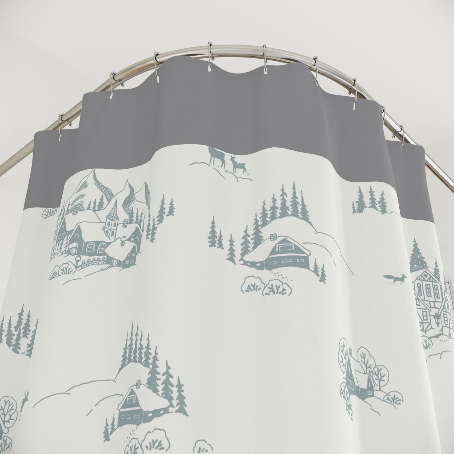 Rustic Charm Shower Curtain - Cozy Cabin Design for Nature Lovers