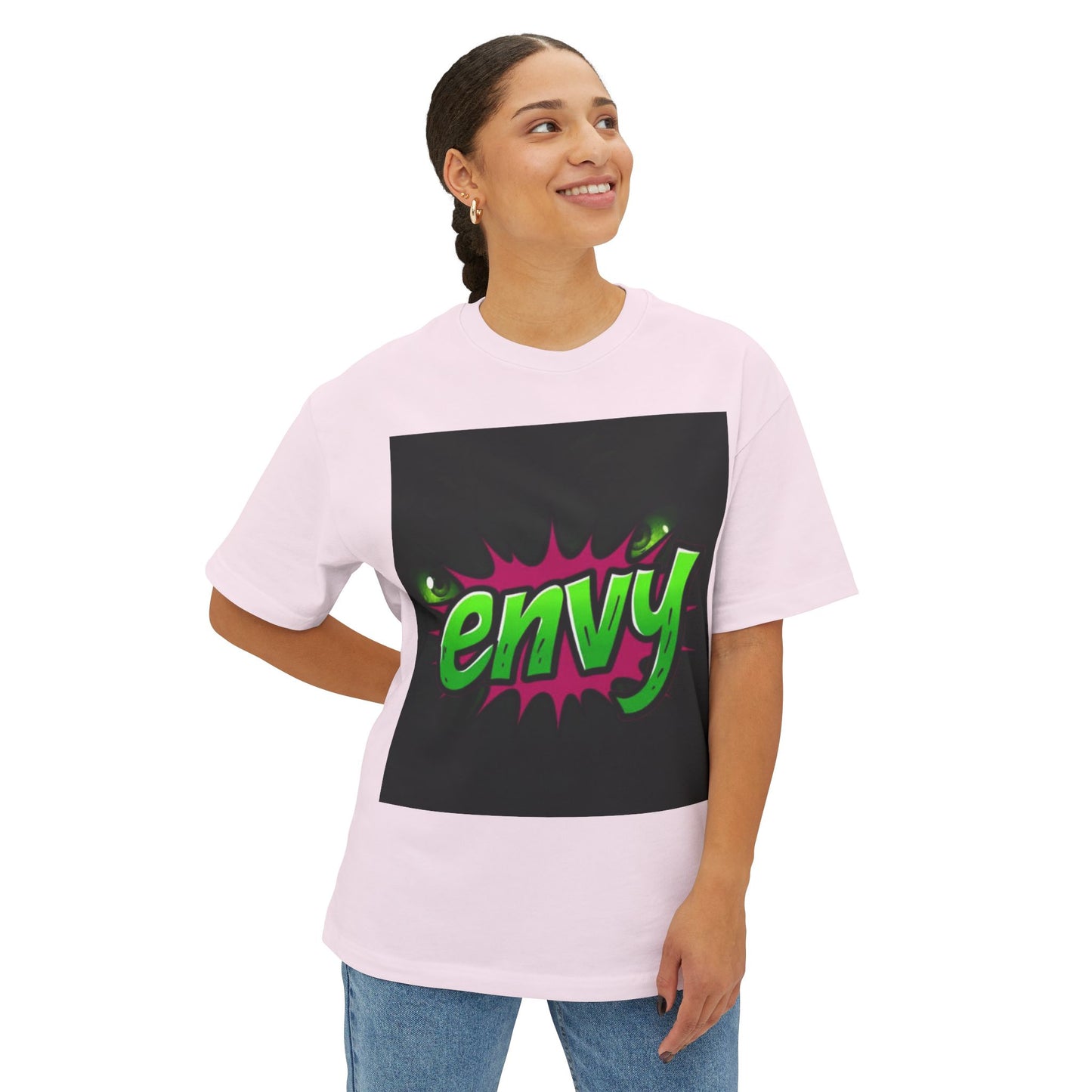 Envy Graphic Oversized Boxy Tee - Trendy Unisex Streetwear